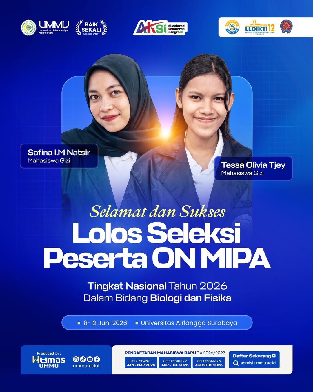 Selamat & Sukses! Perwakilan UMMU Lolos ONMIPA Tingkat Nasional 2026